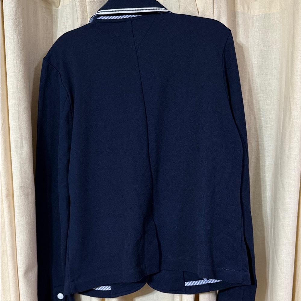Tommy Hilfiger Navy Blazer with White Trim - Picture 2 of 3